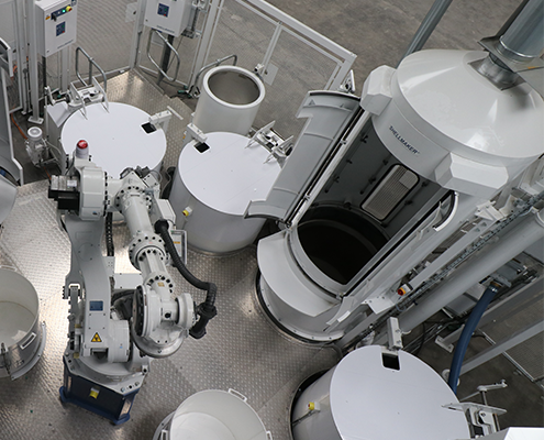 Fluidised bed for shellroom for investment casting
