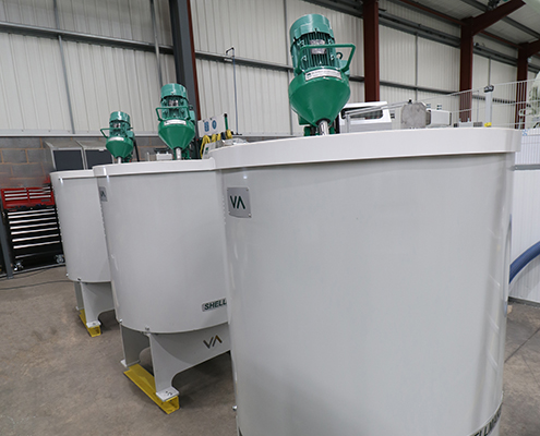 Cerramix Continuous Mixer DD Slurry Tank with Power Mixer, manufactured by VA Technology