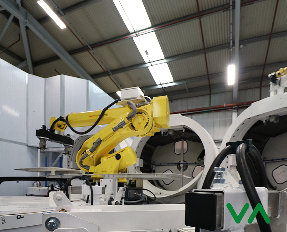 IC-F Series Robot System engineered by VA Technology for automated shell-making in investment casting.